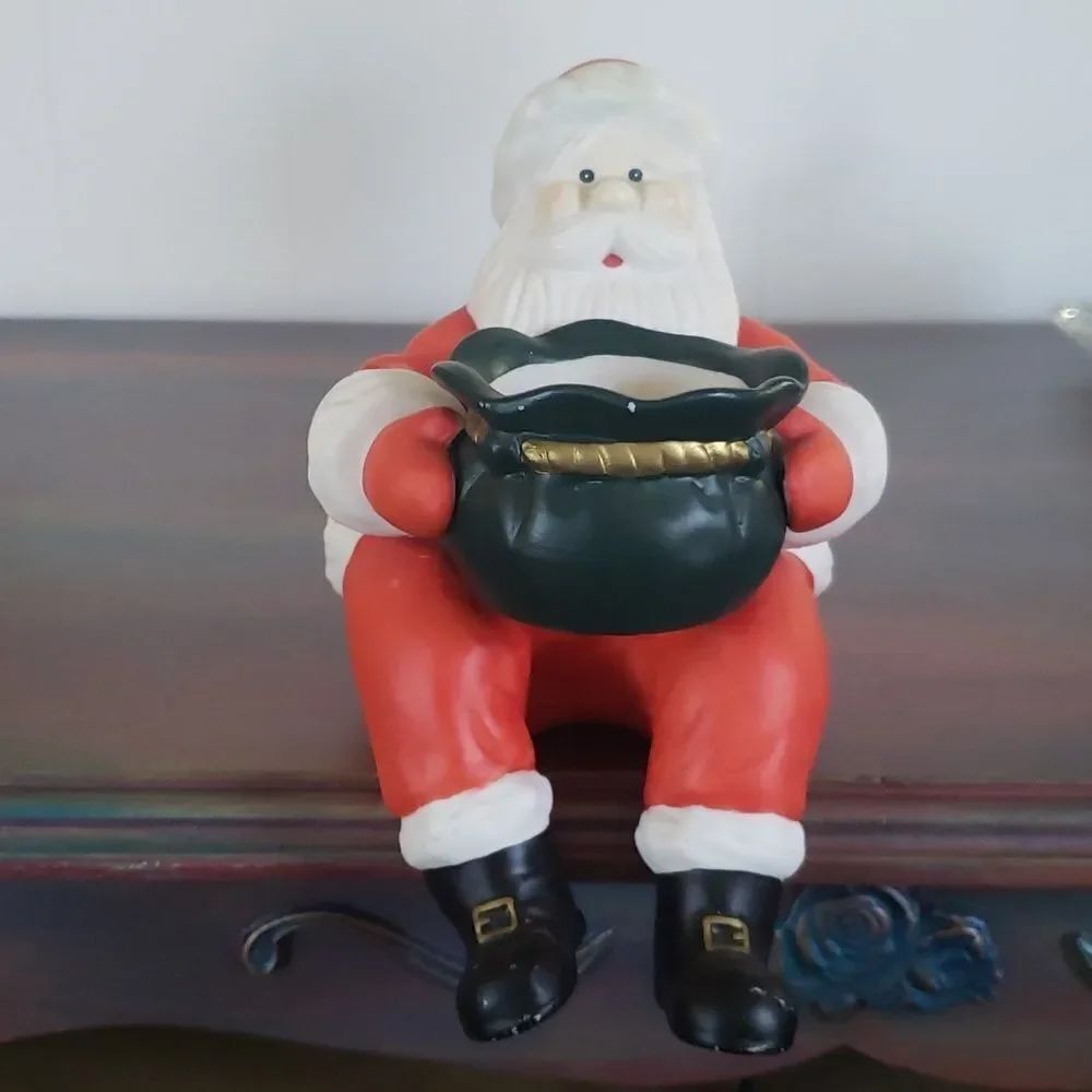 Vintage PartyLite Santa Claus Shelf Sitter Tealight Votive Candle Holder Retired